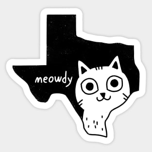 Meowdy Texas Cat Sticker